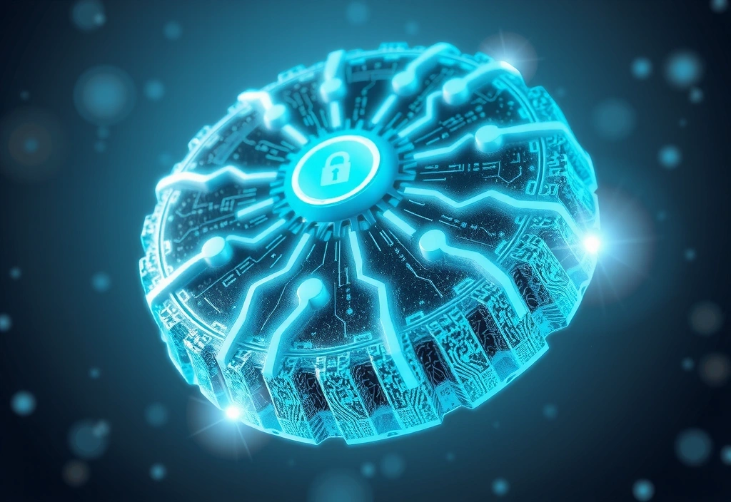 Immagine illustrativa di un cookie digitale in forma di biscotto con circuiti